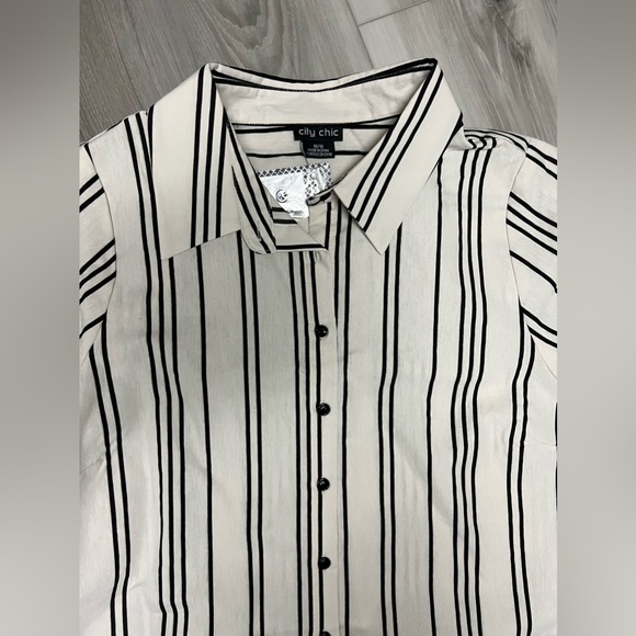 Cream & black tunic city chic - Picture 2 of 7